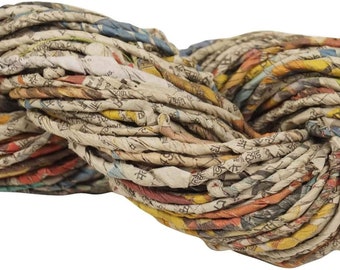 Recycled Newspaper Yarn: Hand Twisted Craft Project Material (100 Grams)