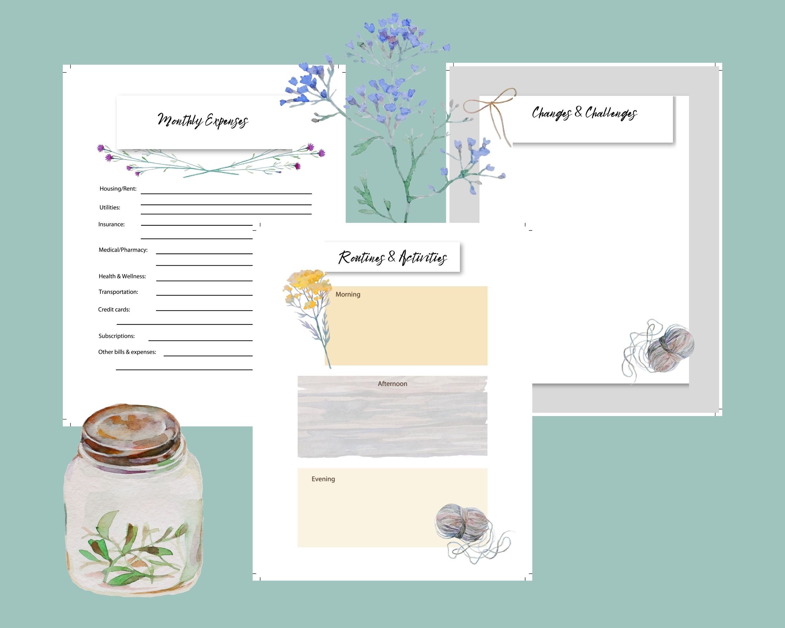 Printable Caregiver Journal Etsy