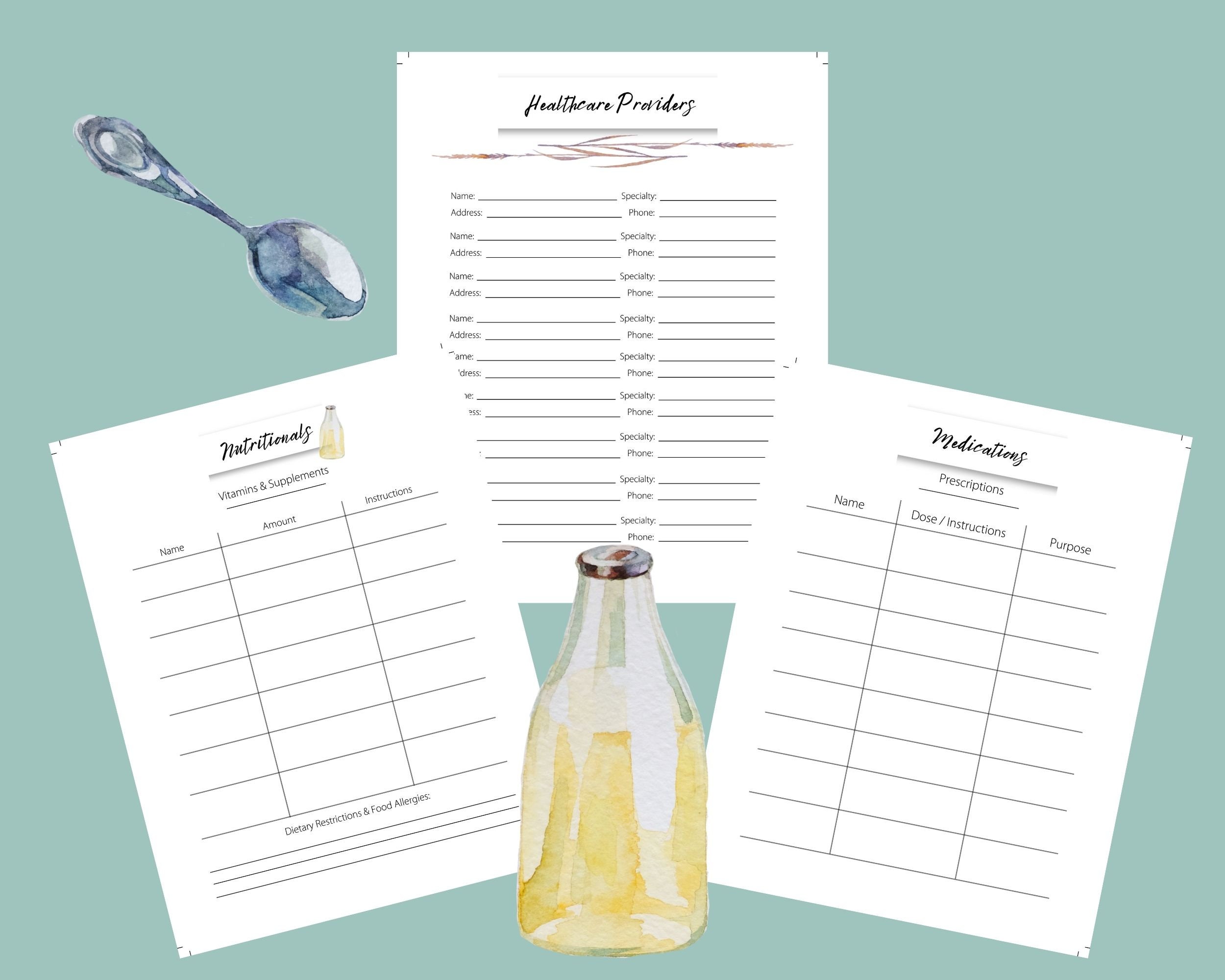 Printable Caregiver Journal Etsy