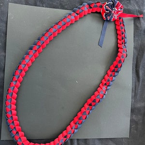 Handmade Hawaiian Ribbon Team Lei - Washington Capitals