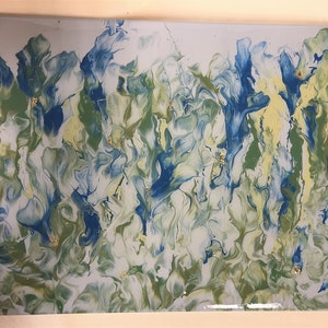 Handmade 16X20 Impressionism Acrylic Dutch Pour - WIldFlower