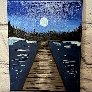 Handmade 8x10 Original Acrylic Painting - Broadwalk