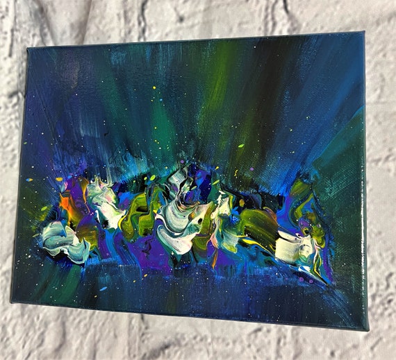 手作りオリジナル 8x10 アクリル抽象画 - 抽象的な感情 - Etsy 日本