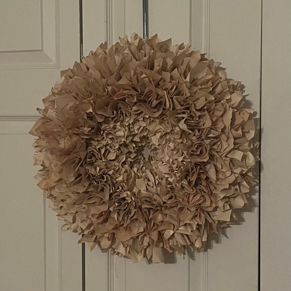 20 Inch Book Page Wreath