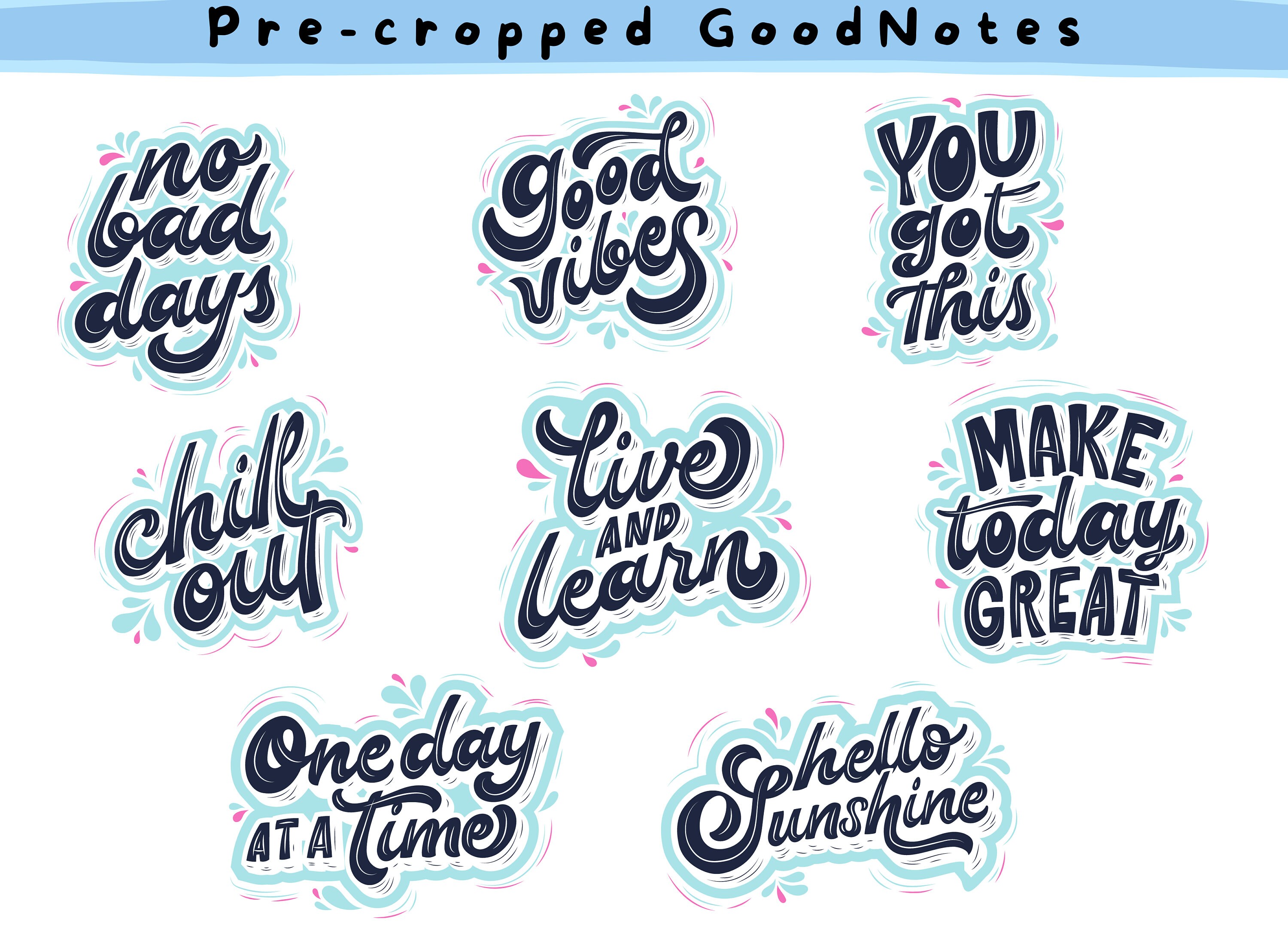 Daily Affirmation Stickers Digital Planner Stickers Etsy