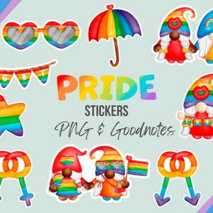 LGBTQ+ Digital Pride Flag-stickerpakket voor GoodNotes, planners en tijdschriften - voorgesneden, png PNGEgg