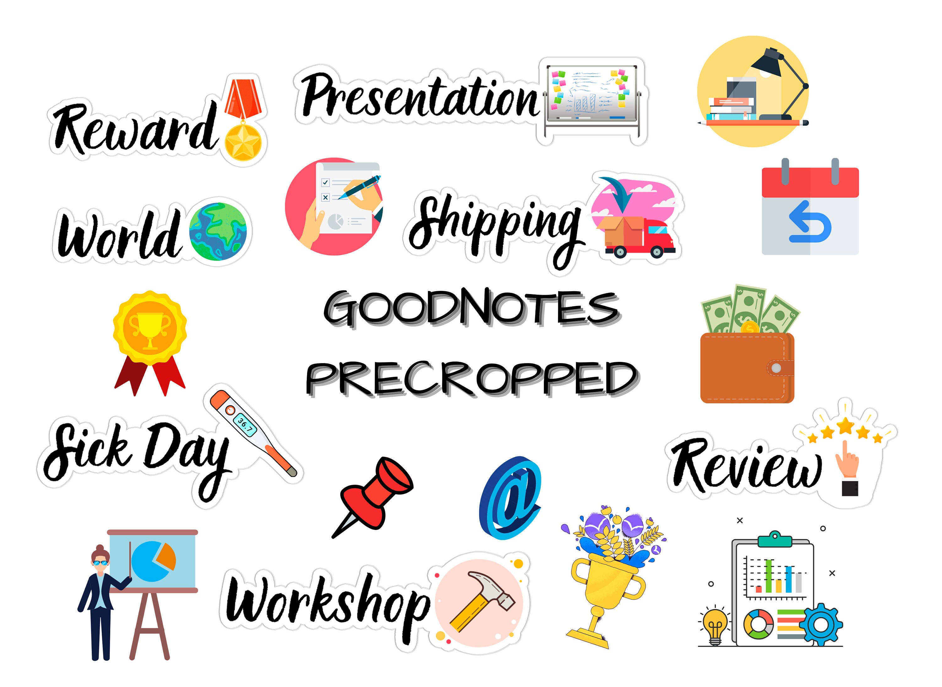 Office Digital Stickers for Goodnotes Work Stickers Office - Etsy