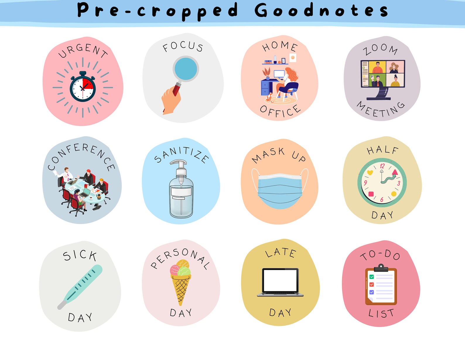 Office Digital Stickers for Goodnotes Work Stickers Office - Etsy