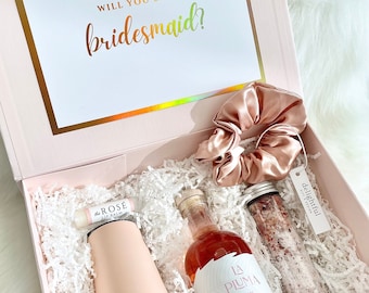 Bridesmaid Proposal Box, Personalized Gift Sets for bridesmaids and maid of honor, birthday gift for her, gifts for women