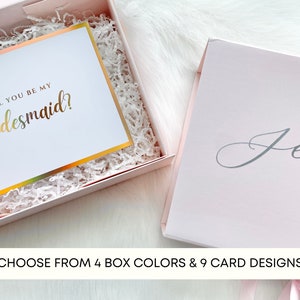 Custom Gift Box with Card Set, Personalized Gifts for Bridesmaid Proposal, Birthday, Wedding Keepsake Box, Special Occasions