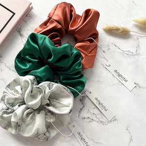 3-Pack XL Silk Scrunchies, Build Your Own SET, Jumbo Mulberry Silk Scrunchy, Luxury Silk Hair Tie