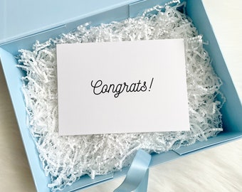 Gift Box & Card Set - Baby Blue