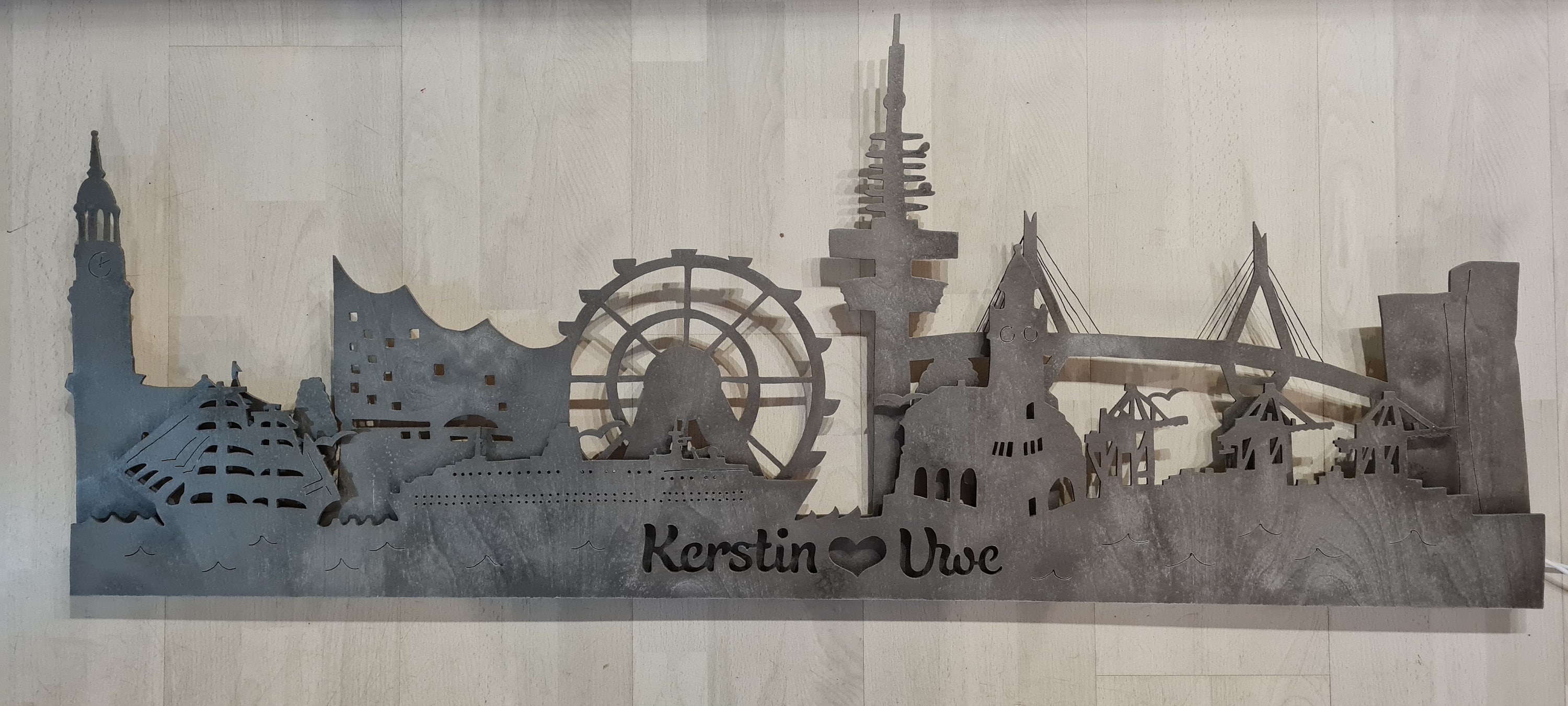 Personalisierte Beleuchtete Hausnummer - LED Adressschild Acryl 20x40cm