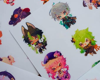 Genshin Clear Sticker Sheets