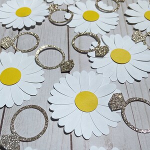 Dazed and Engaged Confetti, Engagement Ring and Daisy Party Decor , Retro Bachelorette Trip, Hippie Bach Decorations