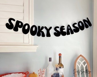 Spooky Season Banner, Halloween Party Banner, Halloween Bar Sign, Halloween Bachelorette Banner, Halloween Engagement Party Banner