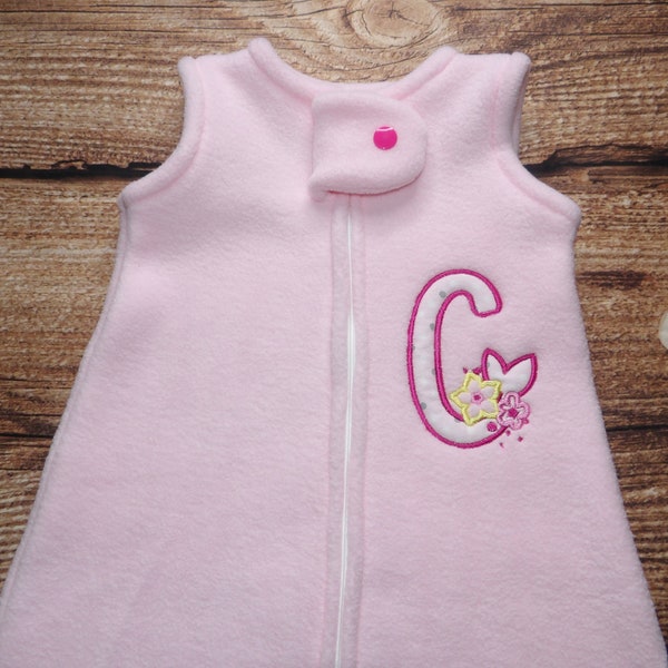 Personalized fleece baby sleeping bag/baby sleep sack/infant sleep sack/boy sleep sack/girl sleep sack/nautical, mermaid embroidery