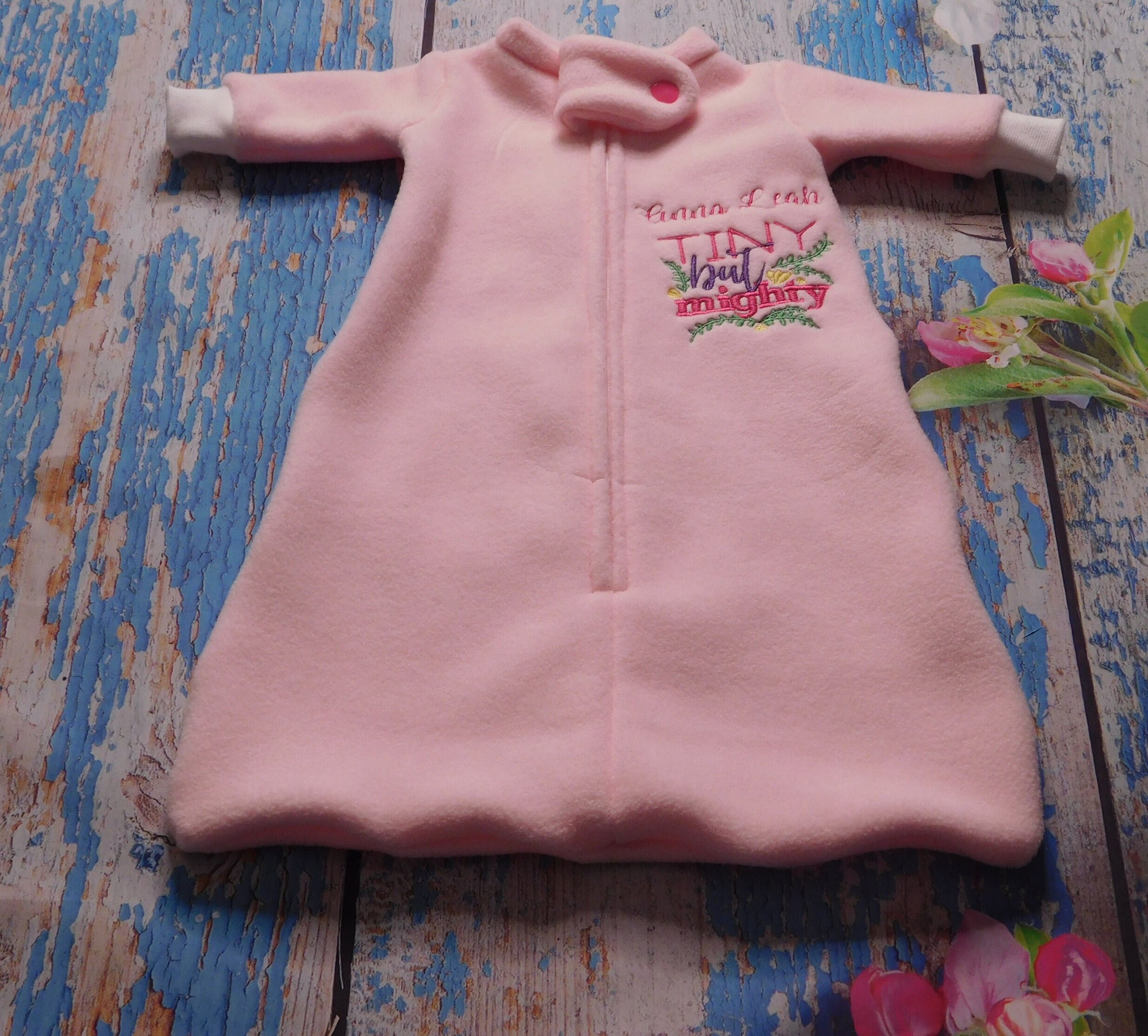 Personalized Fleece Preemie Sleep Sack With Long Etsy