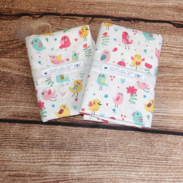 Travel baby changing pad/portable baby changing mat/waterproof/wipeable/washable/diaper clutch/quilted padding/baby shower gift