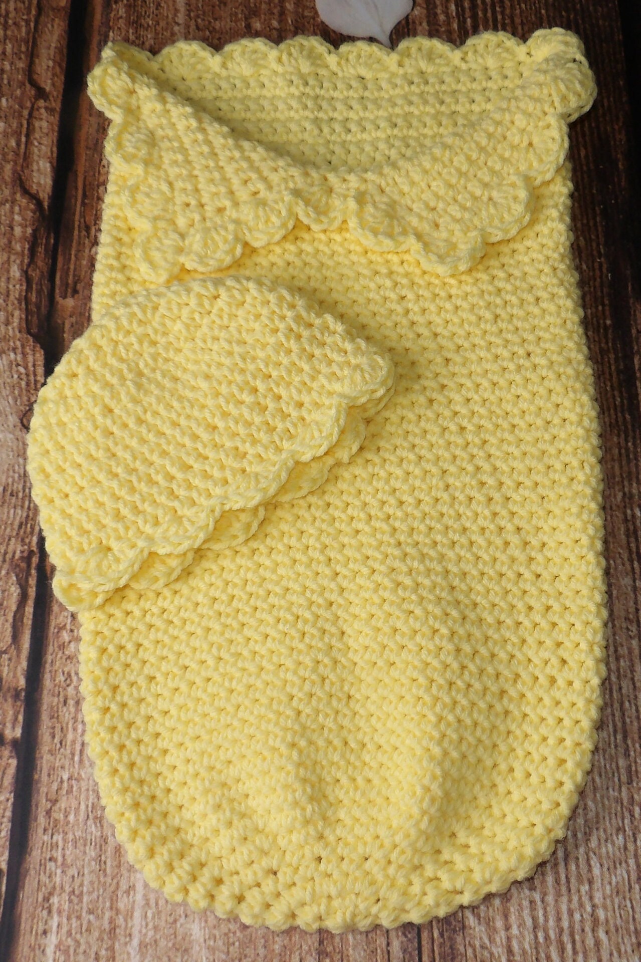 Crochet Baby Cocoon With Hat/crochet Cuddle Cocoon/crochet Baby Bunting