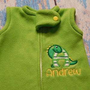 Personalized Fleece baby sleeping bag/baby sleep sack/preemie to 24-months sleep sack/dino/nautical/mermaid monogram embroidery Green