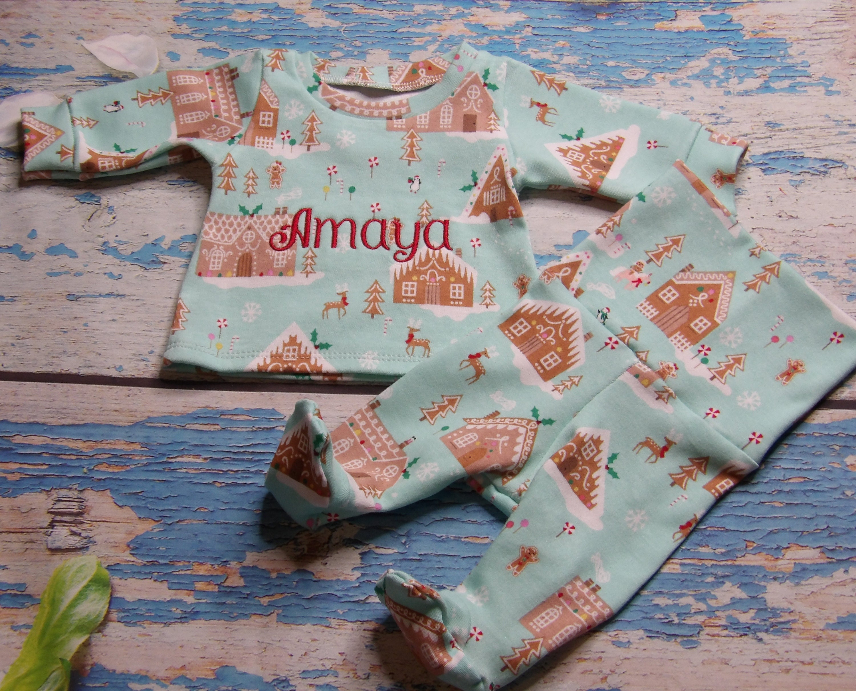 Preemie Christmas Pajamas Etsy