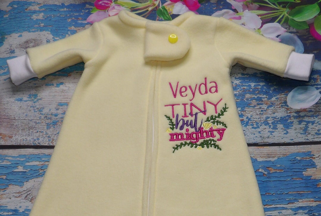 Personalized Fleece Preemie Sleep Sack/preemie Sleeping Bag/preemie