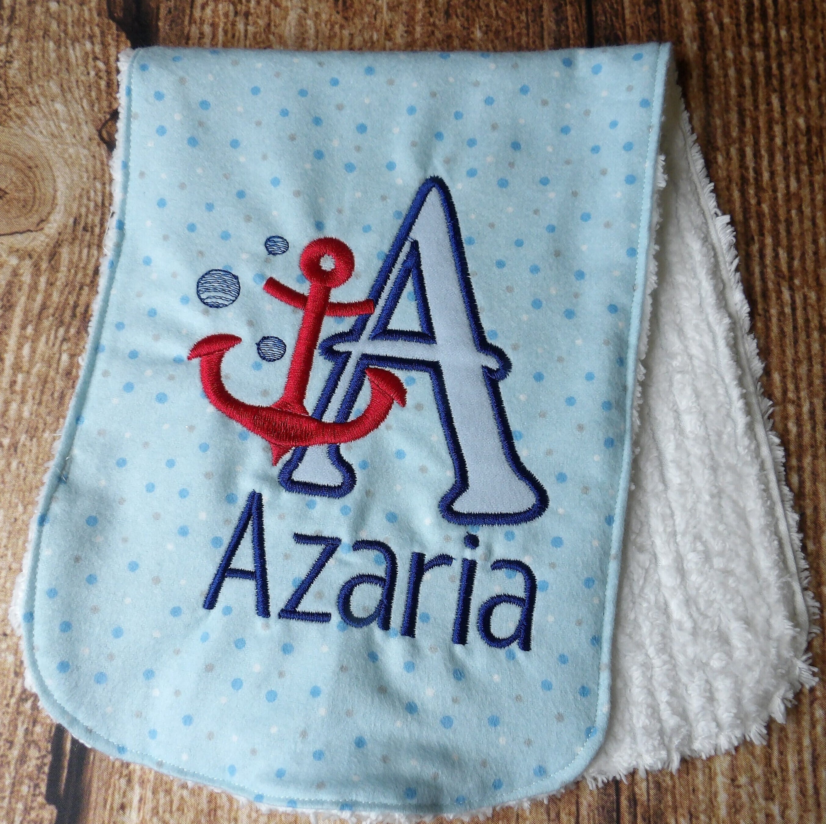 Personalized Cotton Chenille Burp Cloth/baby Burp Etsy