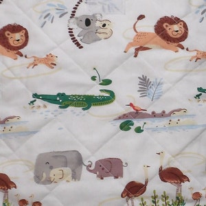 Travel baby changing mat/baby changing pad/quilted/XL 19 x 27 inches long/diaper clutch/baby shower gift/waterproof/wipeable/extra large safari