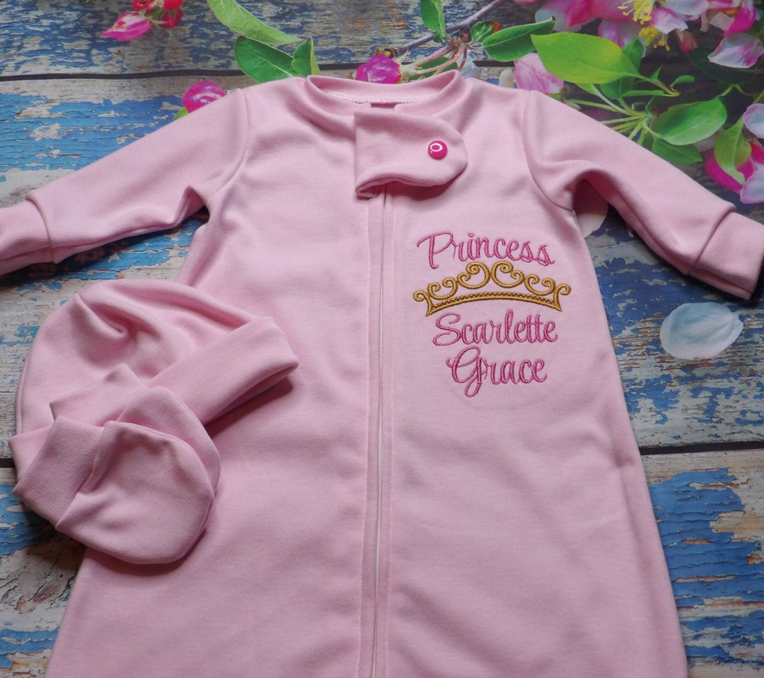 Personalized Knit Preemie Sleep Sack With Hat and Etsy