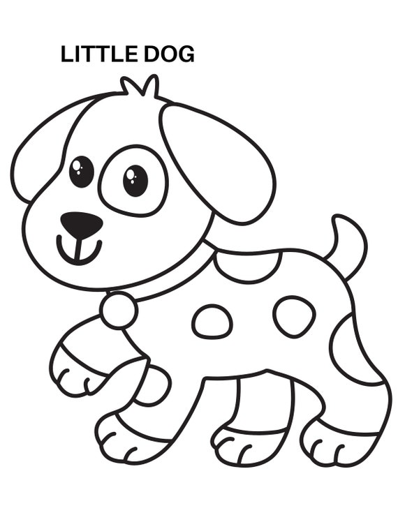 Baby Coloring Book 1 year Dog and Puppy: My first jumbo coloring book,  Suitable as toddler coloring book ages 2-4, big coloring book and pages for  tod (Paperback)