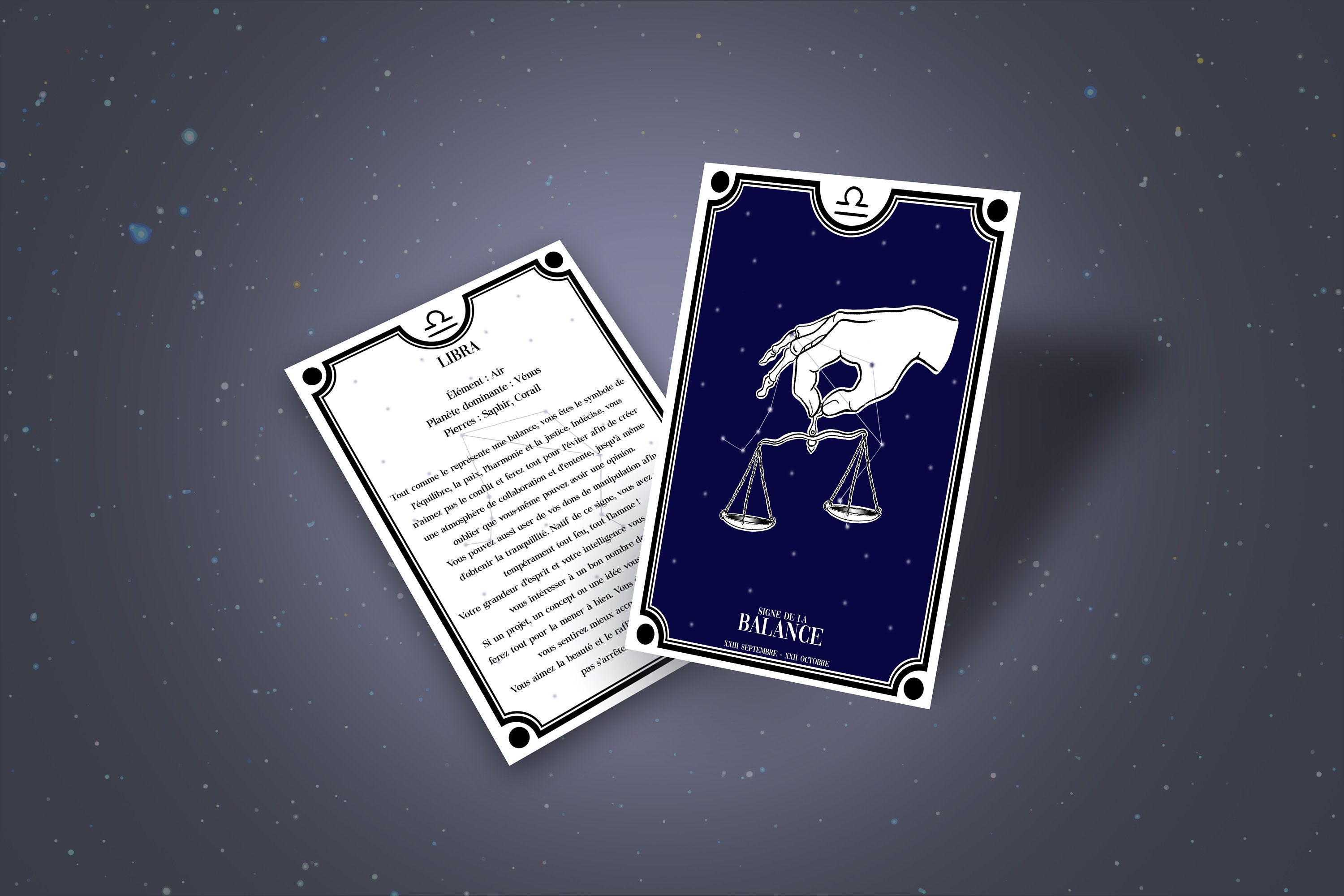 Carte Astrologique Du Signe de La Balance