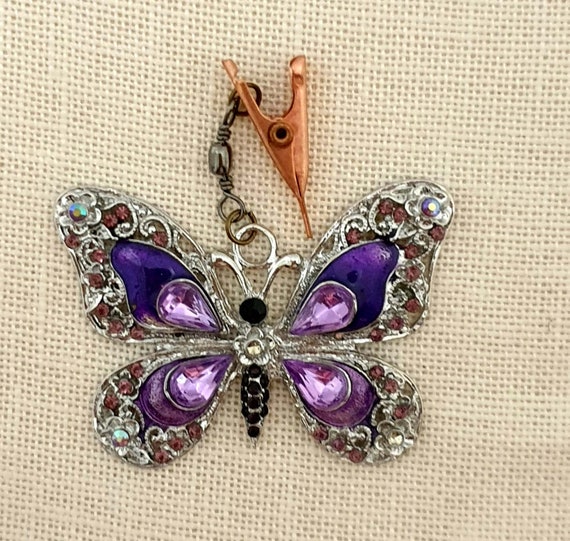 Purple Crystal Butterfly Stranded Thread Floss Separator - Etsy