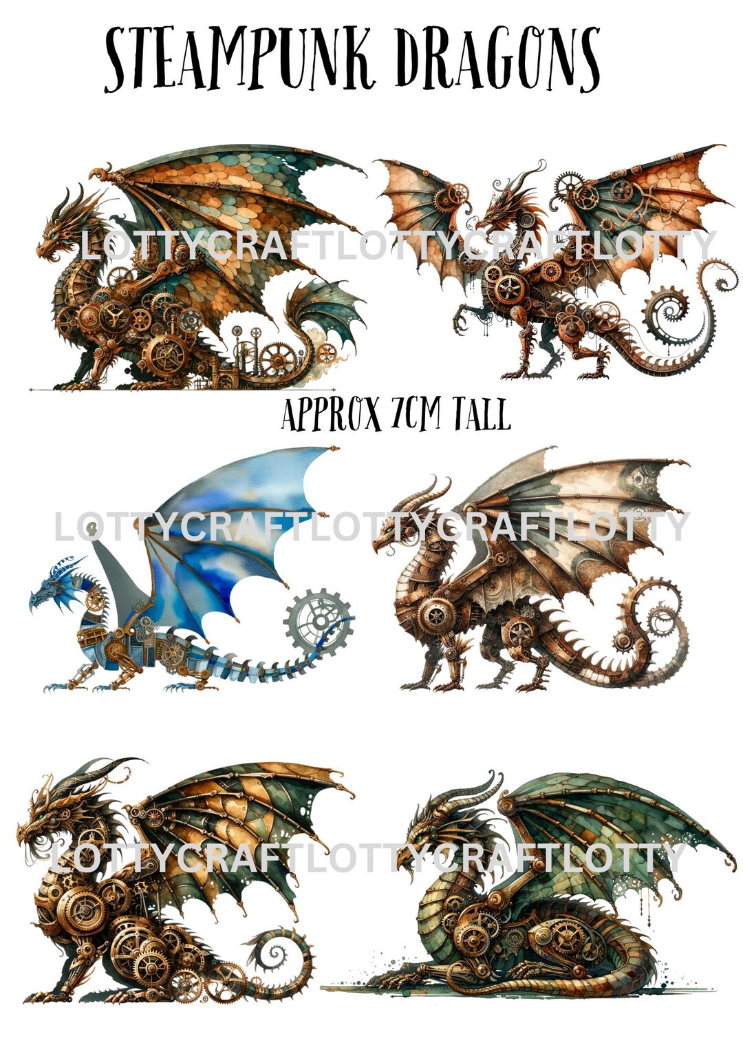 Steampunk Dragons A4 Mulberry Rice Paper for Decoupage - Etsy