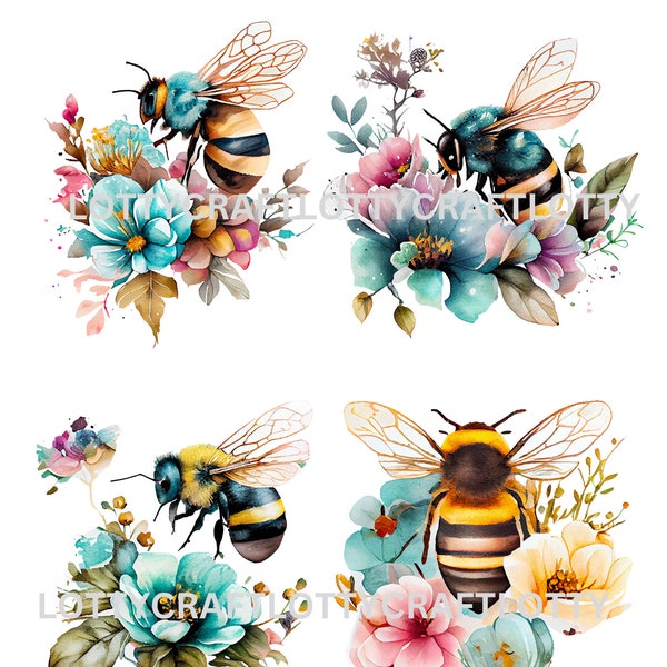 Papier de riz aux fleurs et aux abeilles rétro pour le découpage et tous les travaux manuels en papier