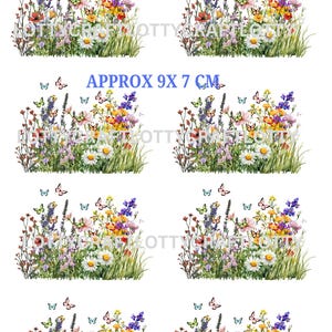 Carta di riso di gelso con motivo floreale in formato A4 per decoupage