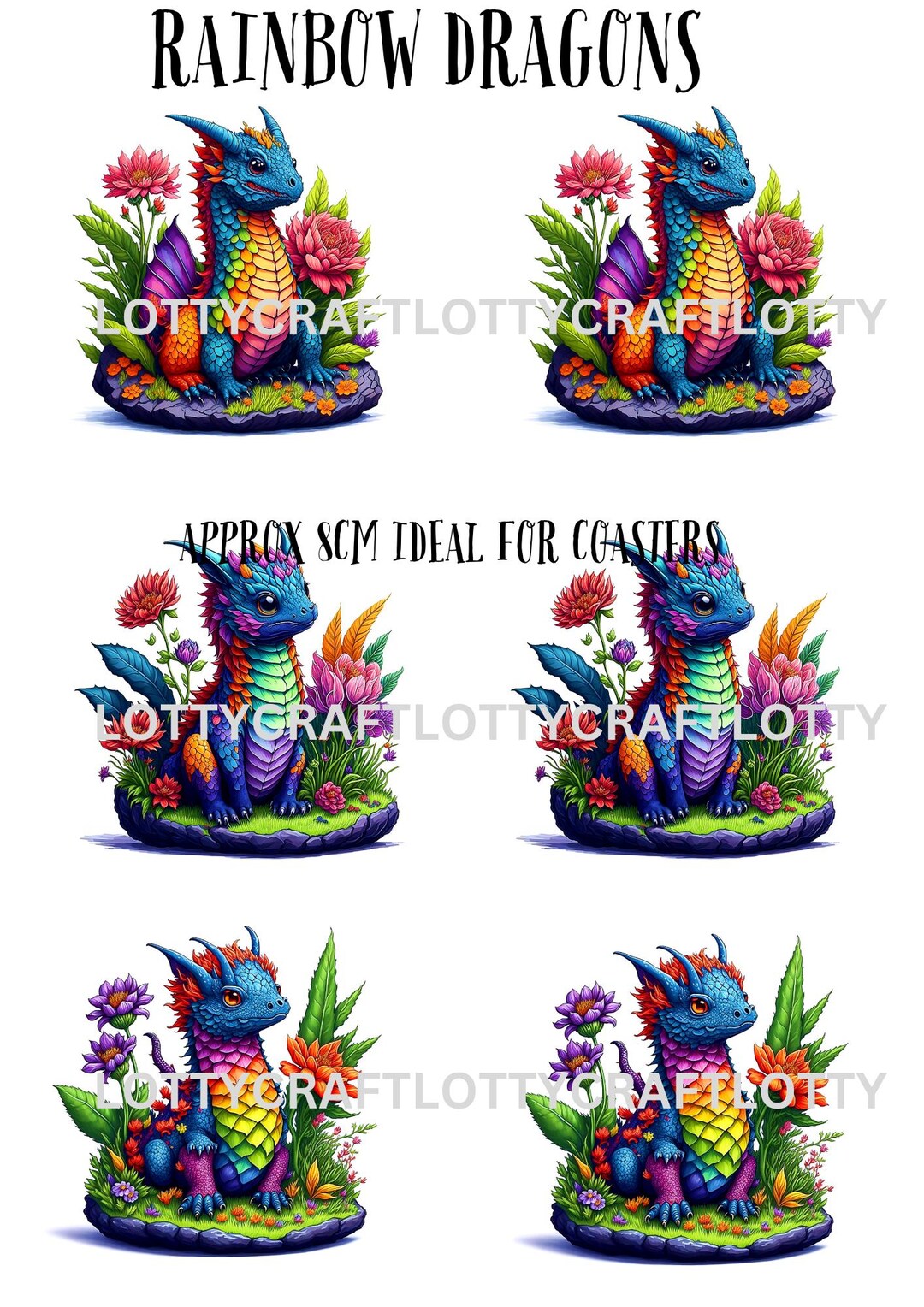 Rainbow Dragons A4 Mulberry Rice Paper for Decoupage - Etsy
