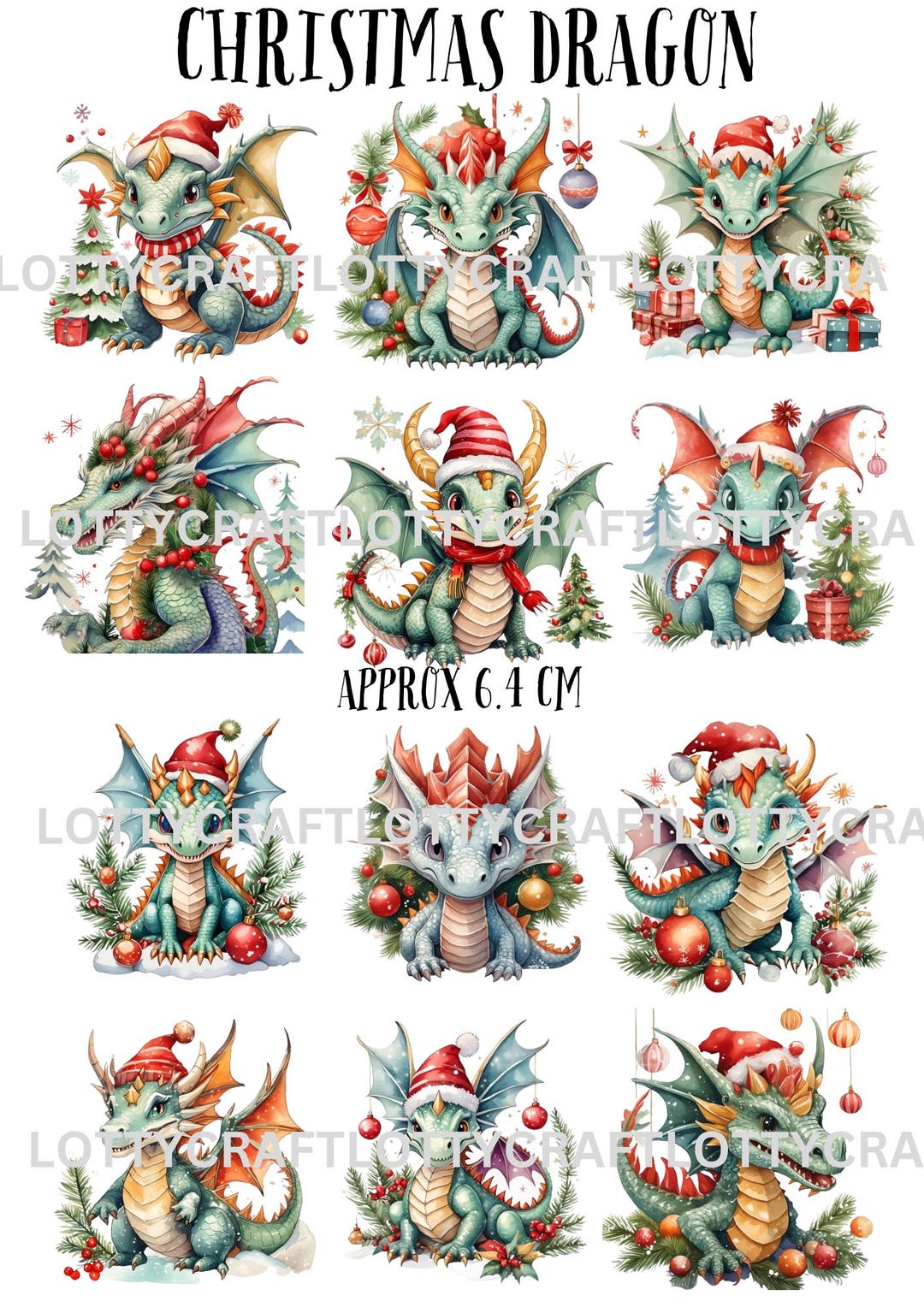 Christmas Dragon Mulberry Rice Paper Design for Decoupage FREE UK ...