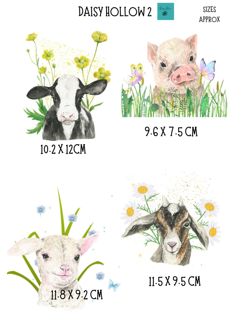 Farm Animals Pretty Mulberry Rice Paper for Decoupage Etsy