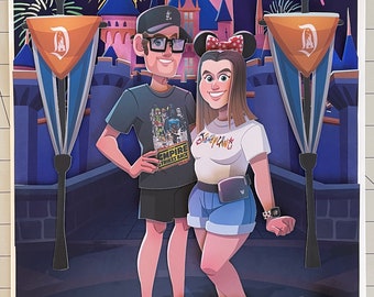 Disneyland/Disneyworld Poptoon Portrait