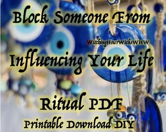 DIY Magick - Evil Eye Shield Ritual, Block Someone From Influencing Your Life PDF Spell