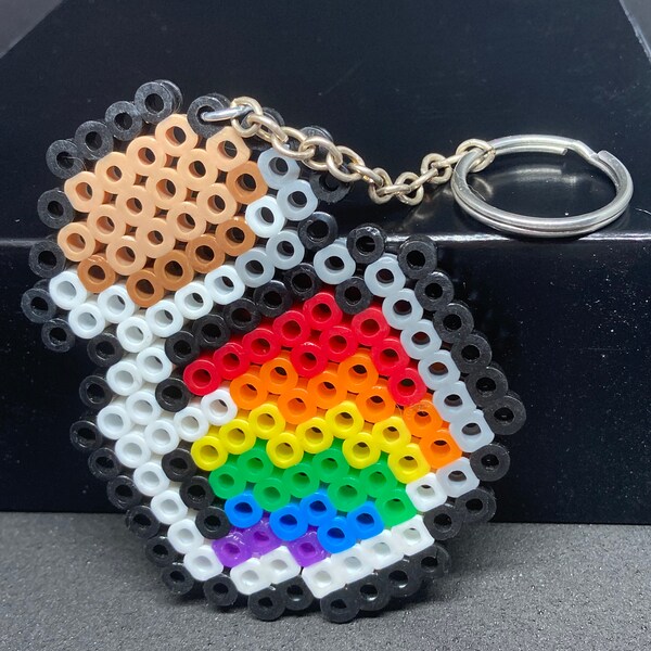 Perler Bead Keychain Etsy