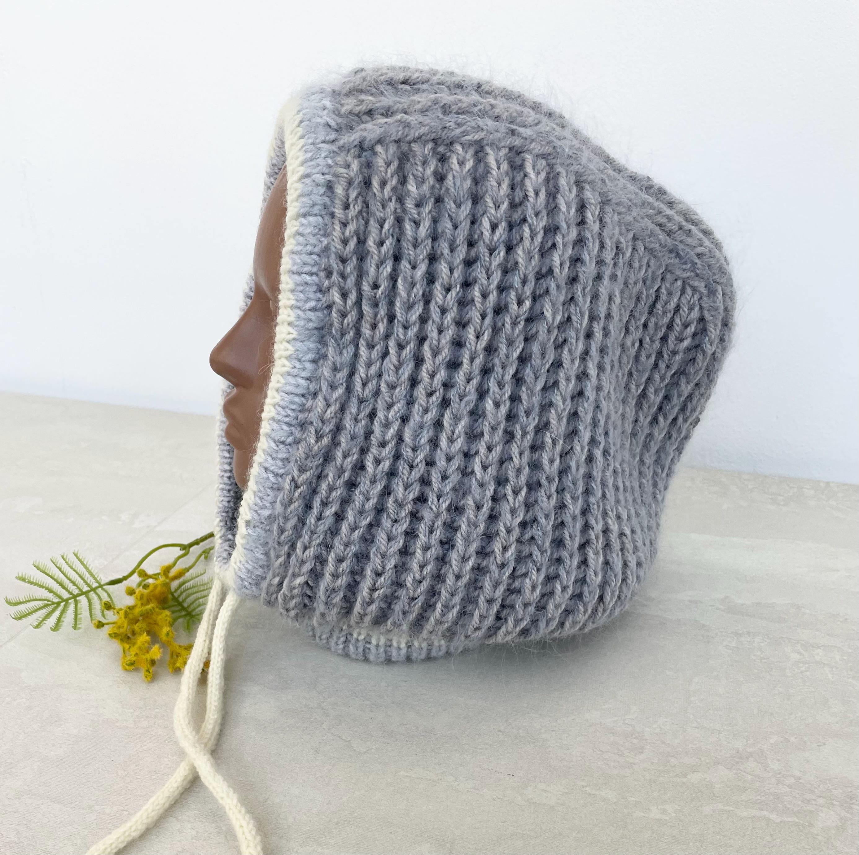 NWT Dawn x Dare Women\'s Grey Kid Mohair Knitted Hood &Daughter: Gray Hand-Knit Hood | SSENSE main image 3