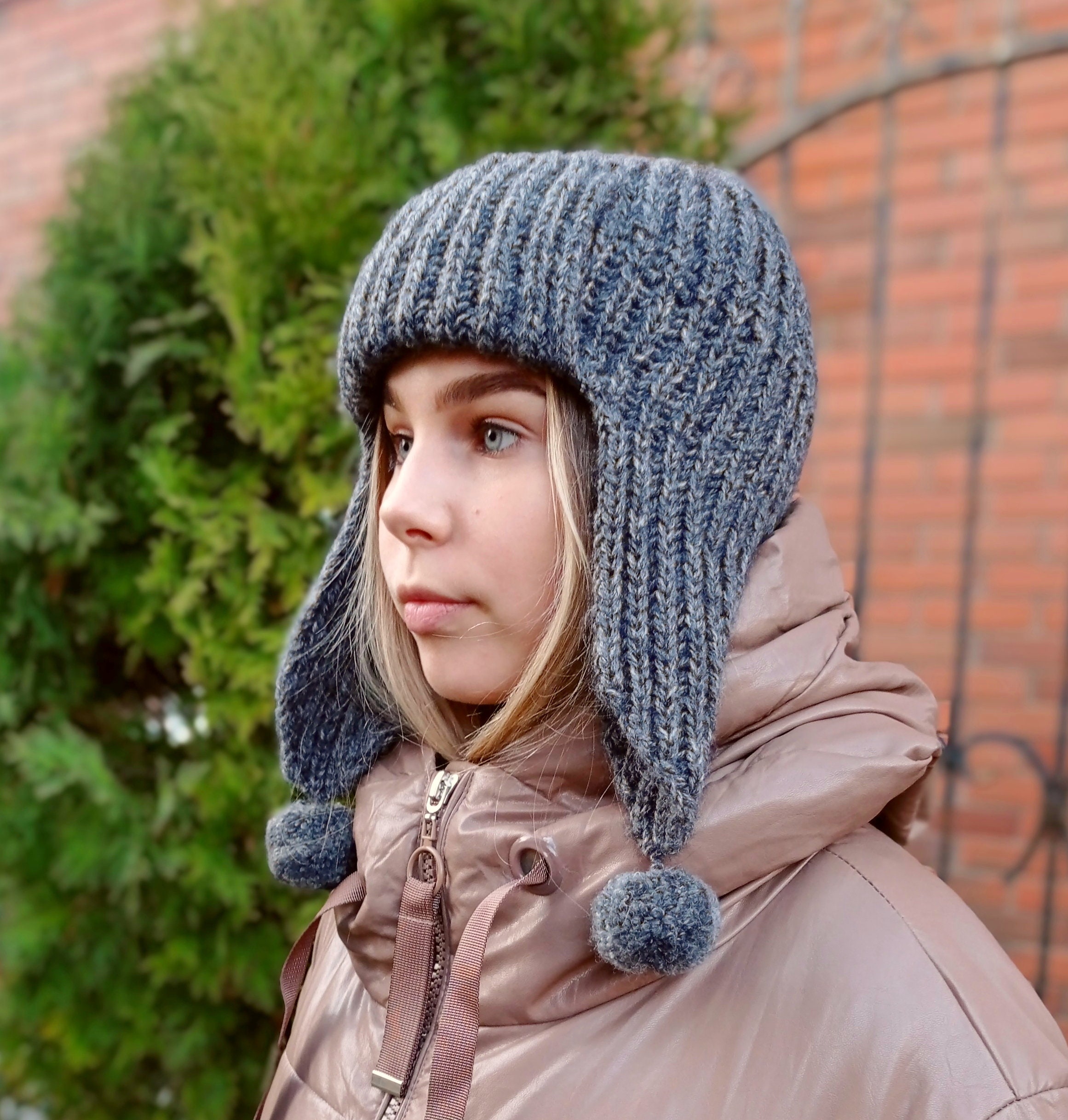 Hand-knitted Winter Hat With Ear Flaps, Women's Gray Hat ushanka, Trend of the Season, Hat is Warmer and Soft, Amazing Quality, 54-58 Cm - Etsy Hand-knitted Winter Hat With Ear Flaps, Women's Gray Hat ushanka, Trend of the Season, Hat is Warmer and Soft, Amazing Quality, 54-58 Cm - Etsy