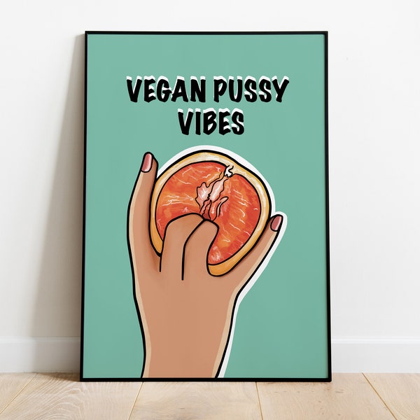 Vegane Kunst, PRINTABLE Friends Not Food, Digitaler Download, Veganer Druck, Vegane Wandkunst, veganes Wanddekor, Veganes Poster, Veganer Tierdruck