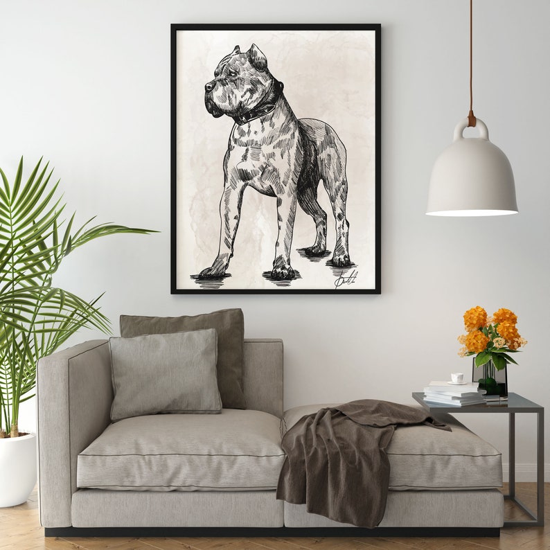 Cane Corso Print, Cane Corso Wall Art, Cane Corso Drawing, Cane Corso