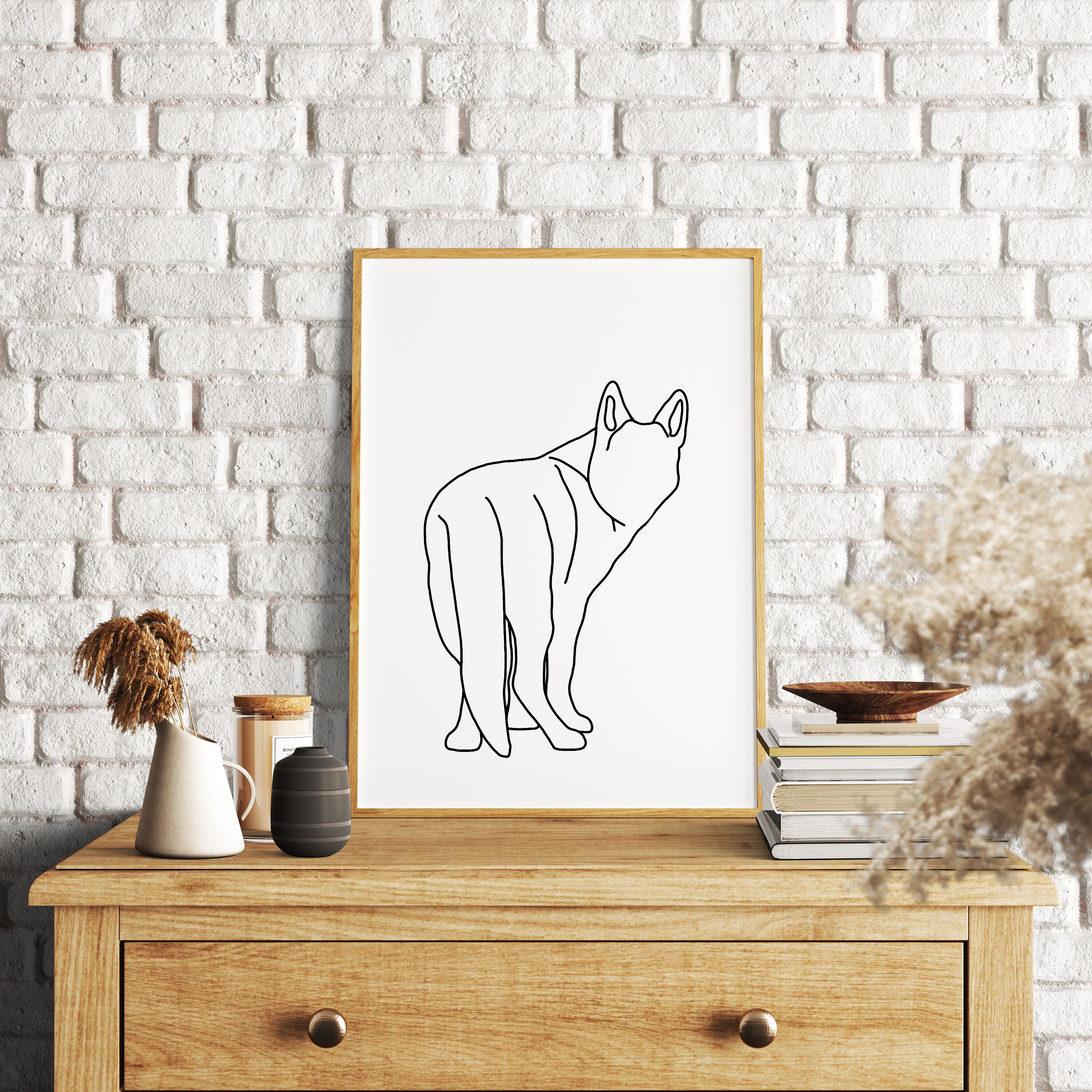 German Shepherd Line Art Wall Print German Shepherd Print - Etsy