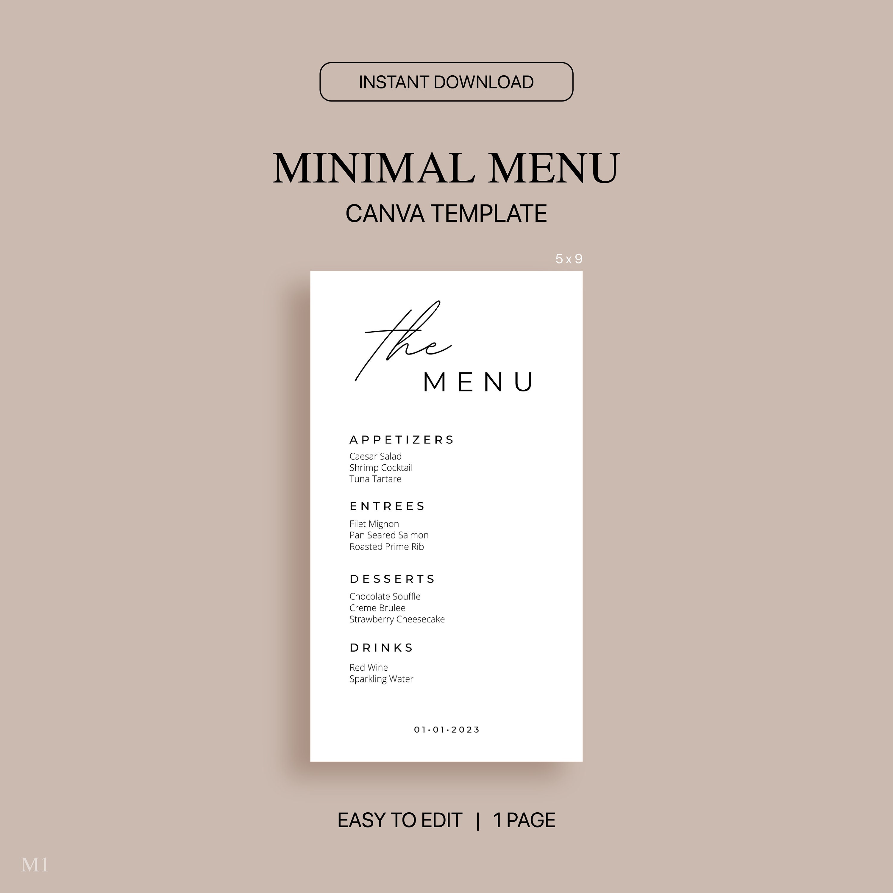 Minimal Menu Template Menu Template Canva Printable Menu Template Minimal Menu Template Menu Template Canva Printable Menu Template
