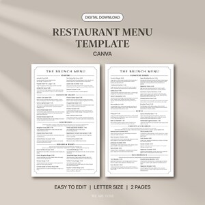 Modello Canva per menu di ristorante / LGL-5