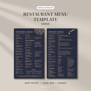 Restaurant Menu Canva Template | LGL-16